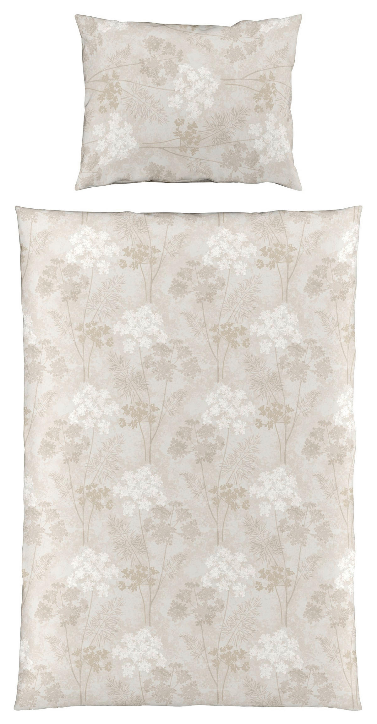 ÁGYNEMŰHUZAT-GARNITÚRA 140/200 cm  - krémszínű/fehér, Basics, textil (140/200cm) - Fleuresse