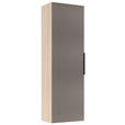 GARDEROBENSCHRANK Starlight-G  in 55/180/37 cm  - Eichefarben/Schwarz, Design, Holzwerkstoff/Metall (55/180/37cm) - Voleo
