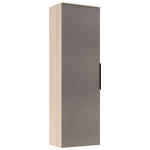 GARDEROBENSCHRANK Starlight-G  in 55/180/37 cm  - Eichefarben/Schwarz, Design, Holzwerkstoff/Metall (55/180/37cm) - Voleo
