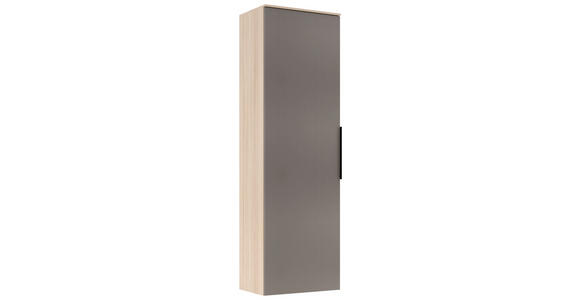 GARDEROBENSCHRANK Starlight-G  in 55/180/37 cm  - Eichefarben/Schwarz, Design, Holzwerkstoff/Metall (55/180/37cm) - Voleo