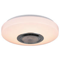 LED PLAFONJERA - bela, Dizajnerski, metal/plastika (33/10cm) - Novel