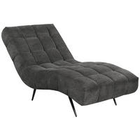 RELAXLIEGE SERIO Chenille Dunkelgrau  - Dunkelgrau/Schwarz, Design, Textil/Metall (79/88/165cm) - MID.YOU
