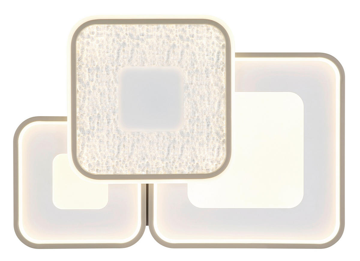 LED-DECKENLEUCHTE 65/45,5/10 cm   - Sandfarben/Klar, Design, Kunststoff/Metall (65/45,5/10cm) - Globo