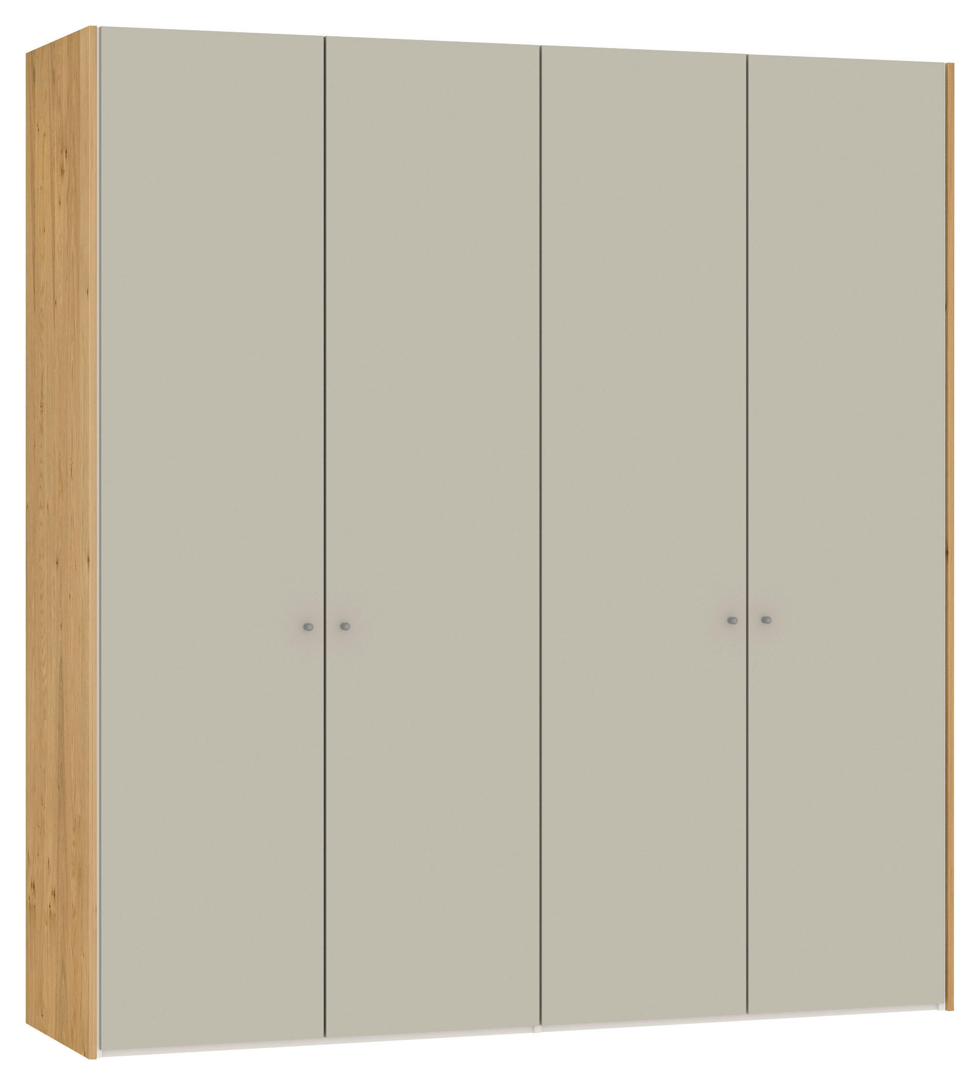 DREHTÜRENSCHRANK  in Eichefarben, Sandfarben  - Sandfarben/Eichefarben, Design, Glas/Holz (205,1/220/58,5cm) - Jutzler