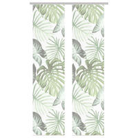 FLÄCHENVORHANG  2 Stück  blickdicht    - Grün, Natur, Textil (60cm)