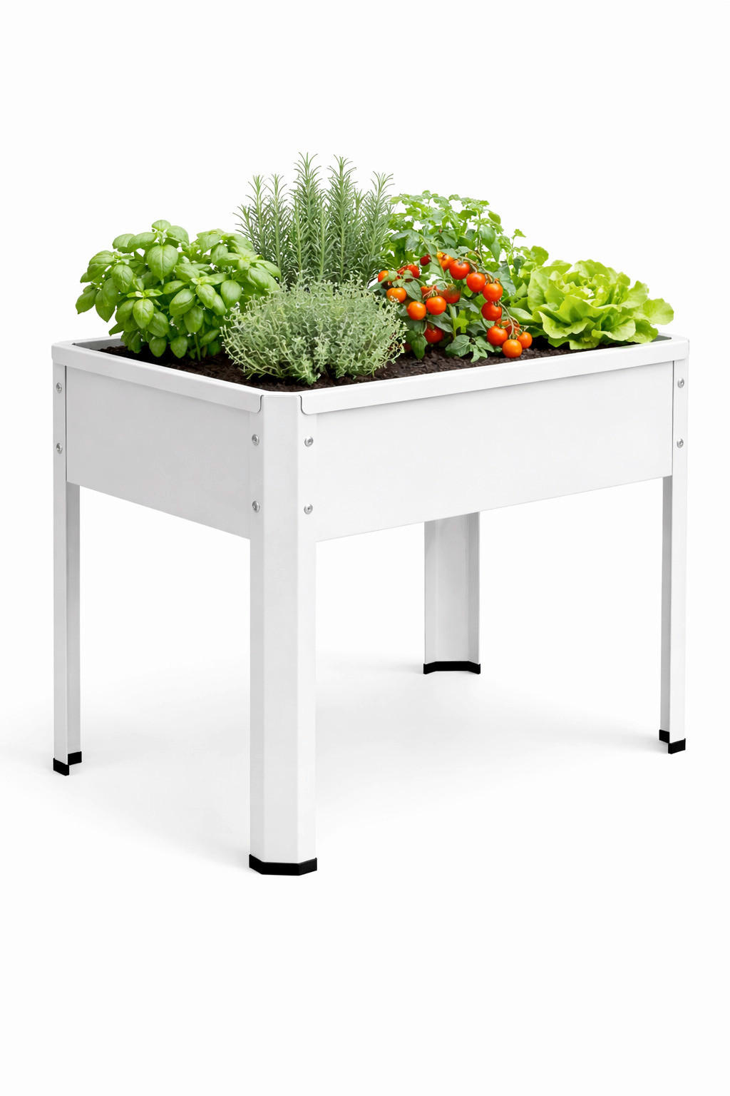 HOCHBEET - Weiss, Modern, Metall (50/45/40cm)