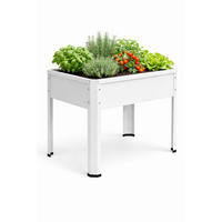 HOCHBEET - Weiss, Modern, Metall (50/45/40cm)