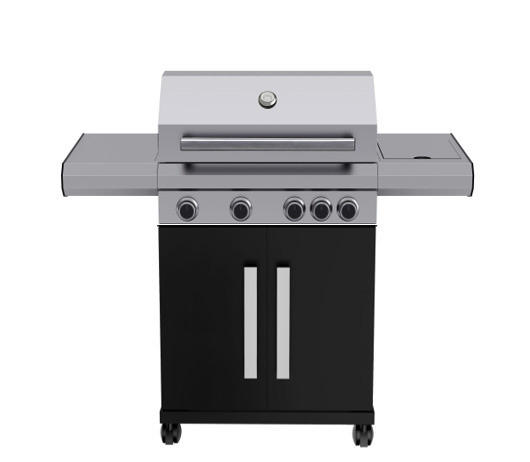 GASGRILL  Schwarz, Silberfarben  - Silberfarben/Schwarz, Basics, Metall (138/118/60cm) - Homeware