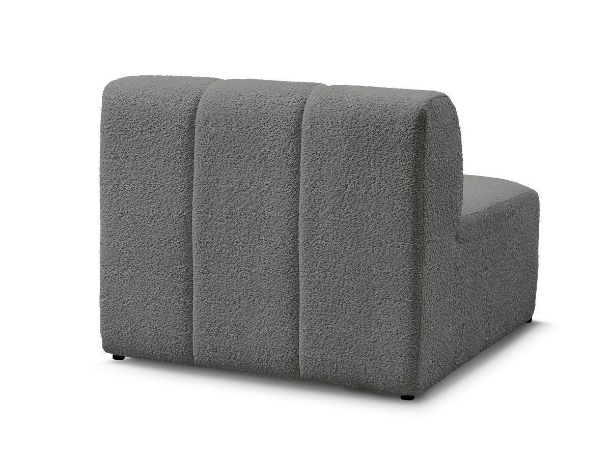SOFAELEMENT ANNECY Bouclé Dunkelgrau  - Dunkelgrau/Schwarz, MODERN, Kunststoff/Textil (91/72/91cm)