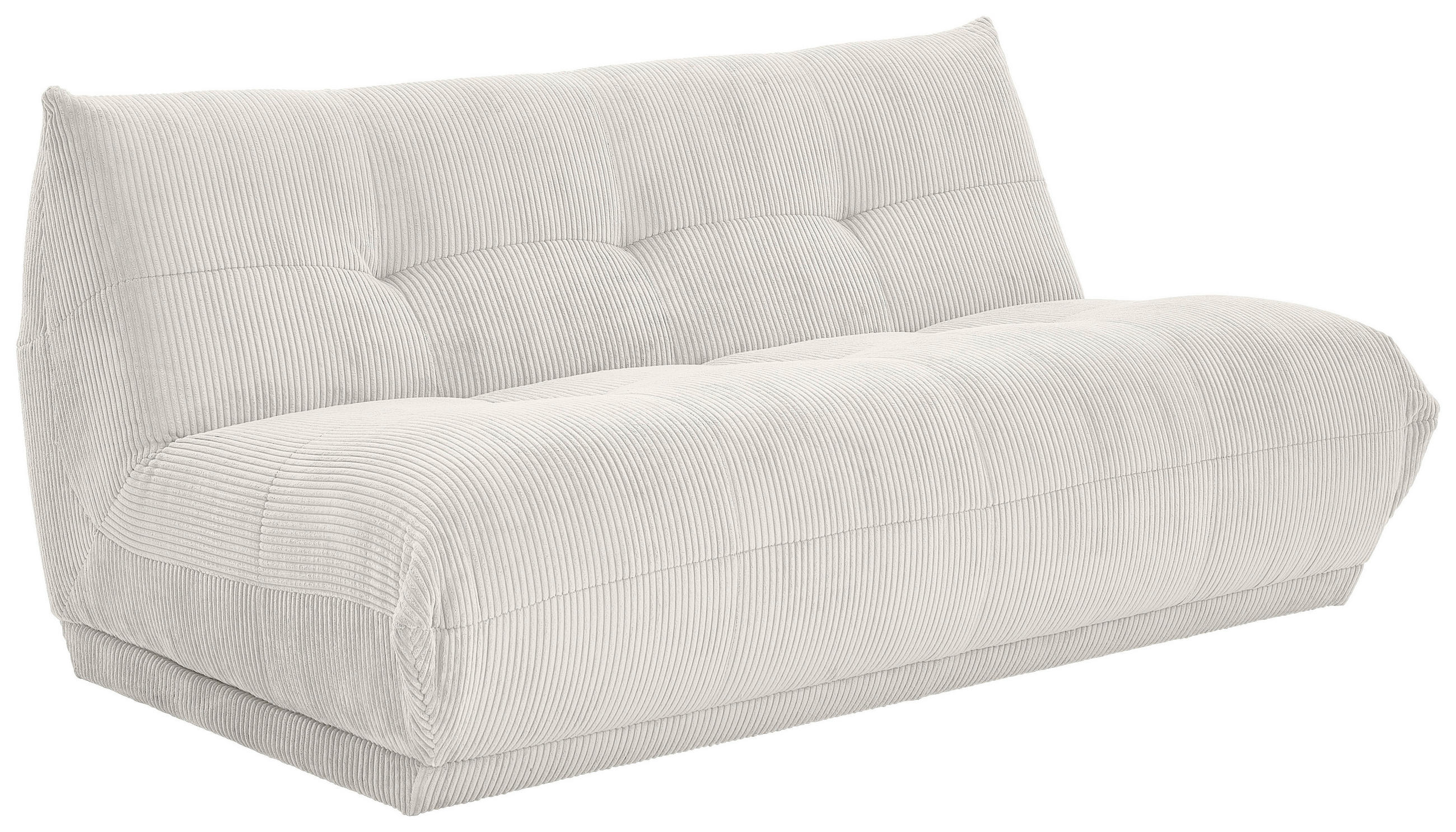 SOFAELEMENT GISELLE Cord Weiß  - Weiß, Trend, Textil (180/80/112cm) - Livetastic