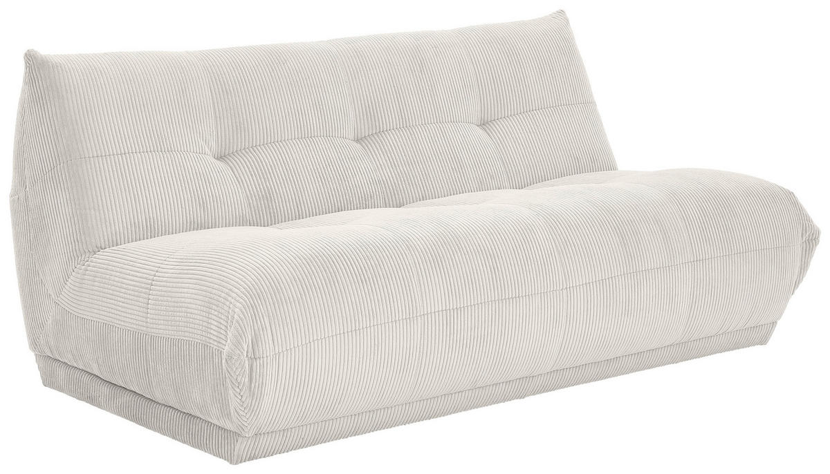 SOFAELEMENT GISELLE Cord Weiß  - Weiß, Trend, Textil (180/80/112cm) - Livetastic