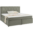BOXSPRINGBETT 180/200 cm  in Greige  - Greige/Schwarz, Design, Kunststoff/Textil (180/200cm) - Xora