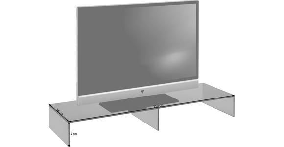 TV-AUFSATZ in Klar  - Klar, Design, Glas (110/14/35cm) - Xora