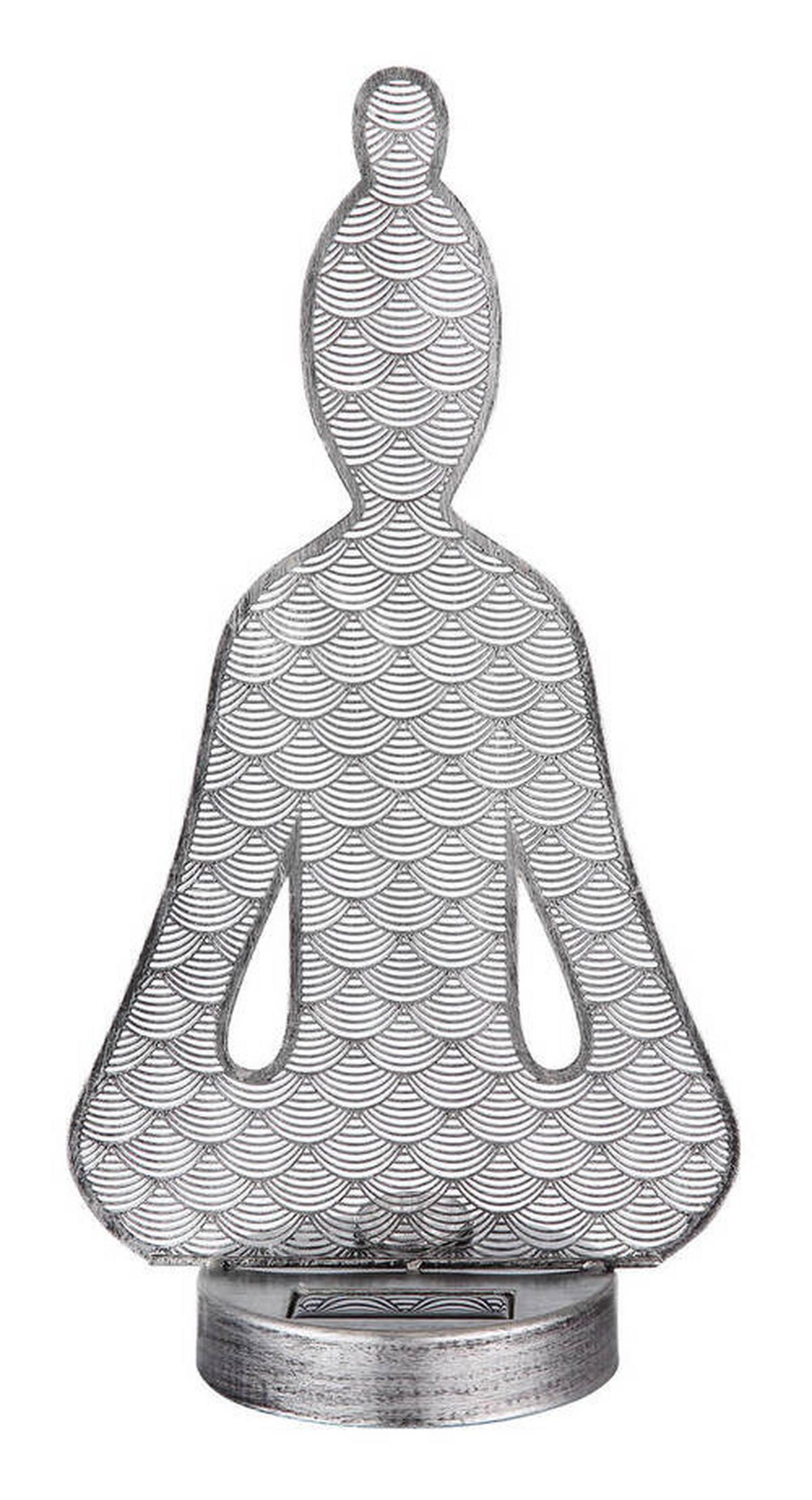 SOLARLEUCHTE - Transparent/Silberfarben, Design, Kunststoff/Metall (19/12/36cm) - Globo