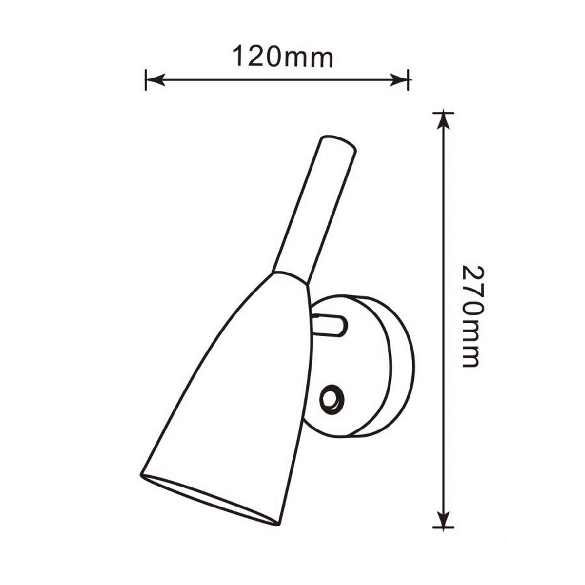 WANDLEUCHTE - Schwarz, Konventionell, Metall (27/10/12cm)