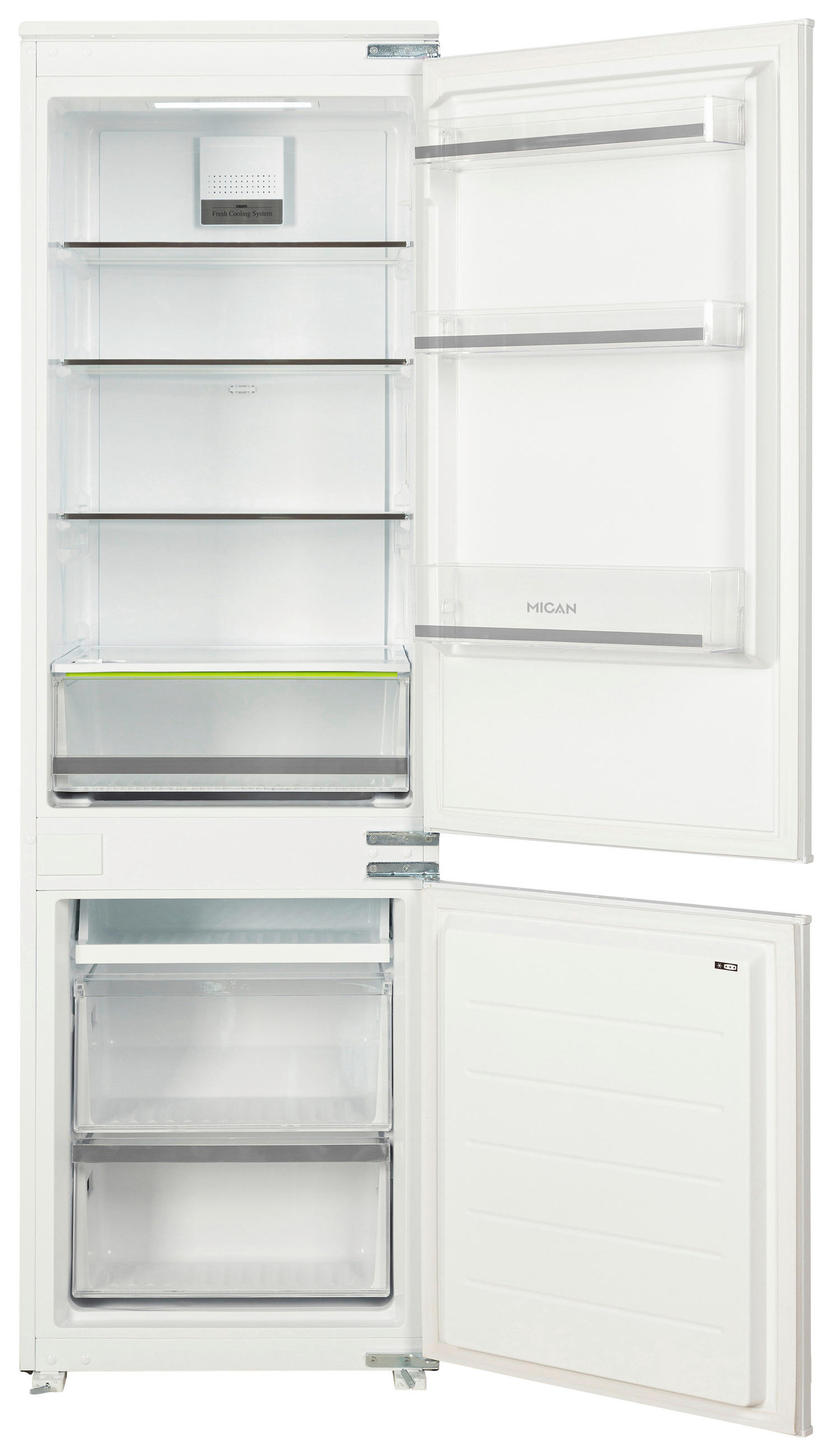 KÜHL-GEFRIER-KOMBINATION EKMBMFNFE  - Weiß, Basics, Glas/Kunststoff (54,0/178,5/51,0cm) - Mican