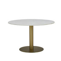 SOFFBORD i metall, sten 106/48 cm  - vit/mässingsfärgad, Modern, metall/sten (106/48cm) - Novel