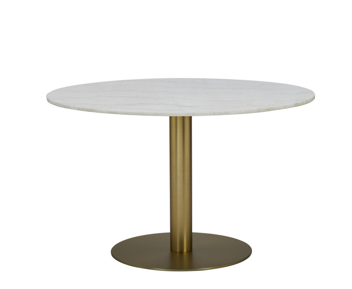 SOFFBORD i metall, sten 106/48 cm  - vit/mässingsfärgad, Modern, metall/sten (106/48cm) - Novel