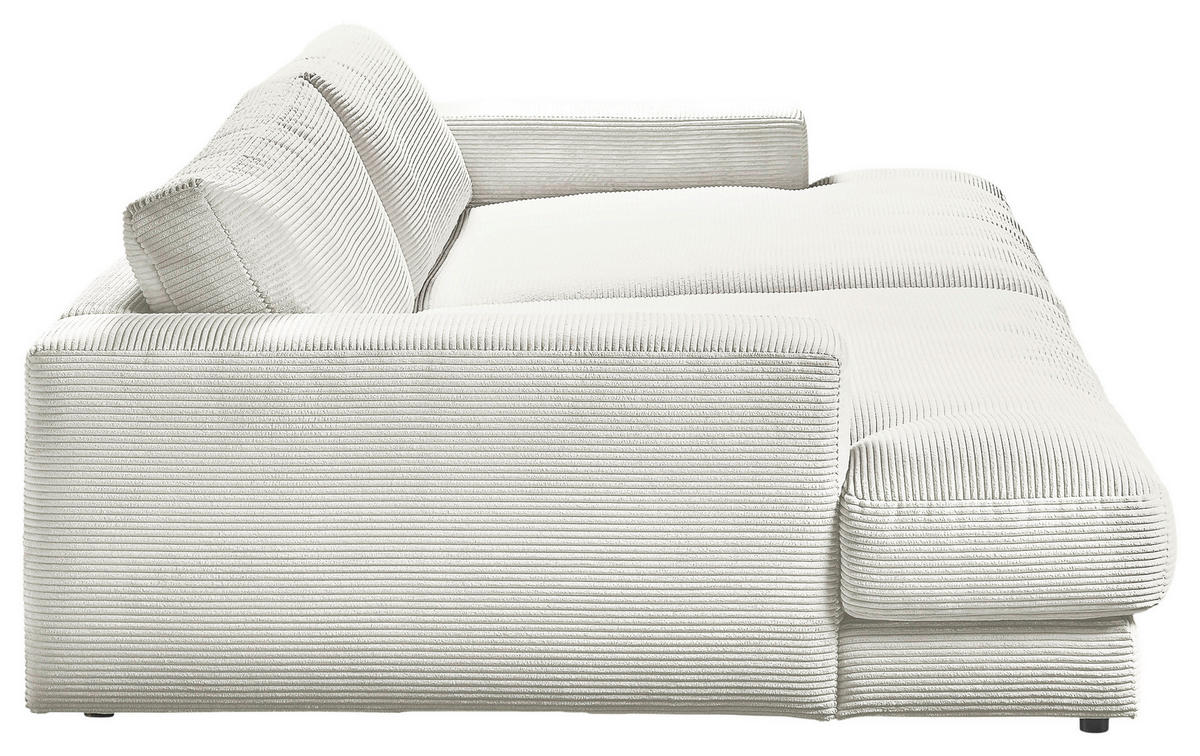 MEGASOFA in Cord Weiß  - Schwarz/Weiß, Design, Kunststoff/Textil (290/86/170cm) - Pure Home Lifestyle
