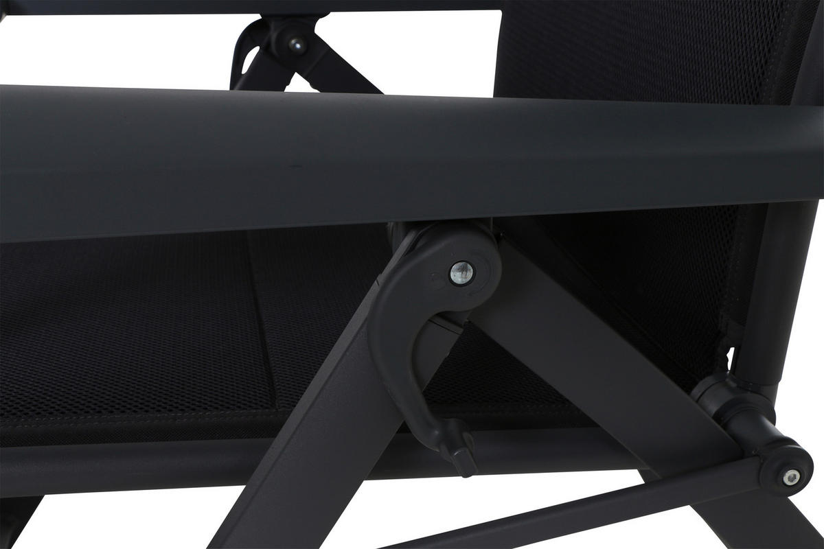 GARTEN-RELAXSESSEL 69/124/84 cm  - Anthrazit, KONVENTIONELL, Textil/Metall (69/124/84cm) - Siena Garden