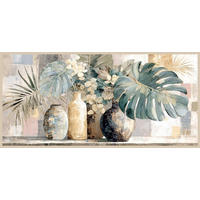 LEINWANDBILD Stillleben, Pflanzen 115/55 cm  - Multicolor, Basics, Holz/Papier (115/55cm) - Euroart