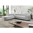 ECKSOFA in Lederlook Hellgrau  - Chromfarben/Hellgrau, KONVENTIONELL, Textil/Metall (224/278cm) - Carryhome