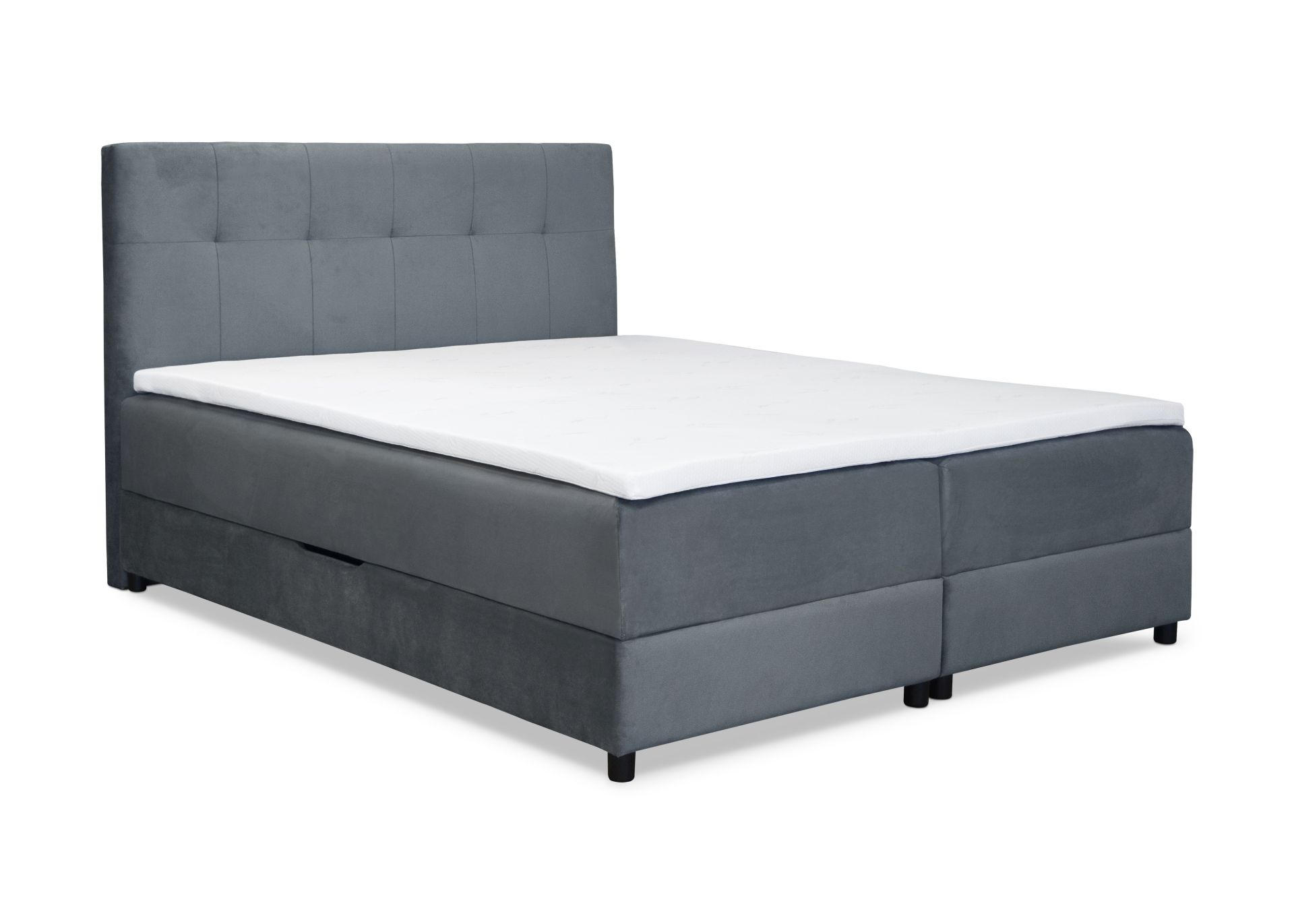 BOX KREVET 160/200 cm     siva  - siva/crna, Moderno, drvni materijal (160/200cm) - Ti'me
