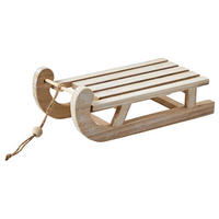 DEKOSCHLITTEN  - Naturfarben, LIFESTYLE, Holz/Textil (25/11/8,5cm) - X-Mas
