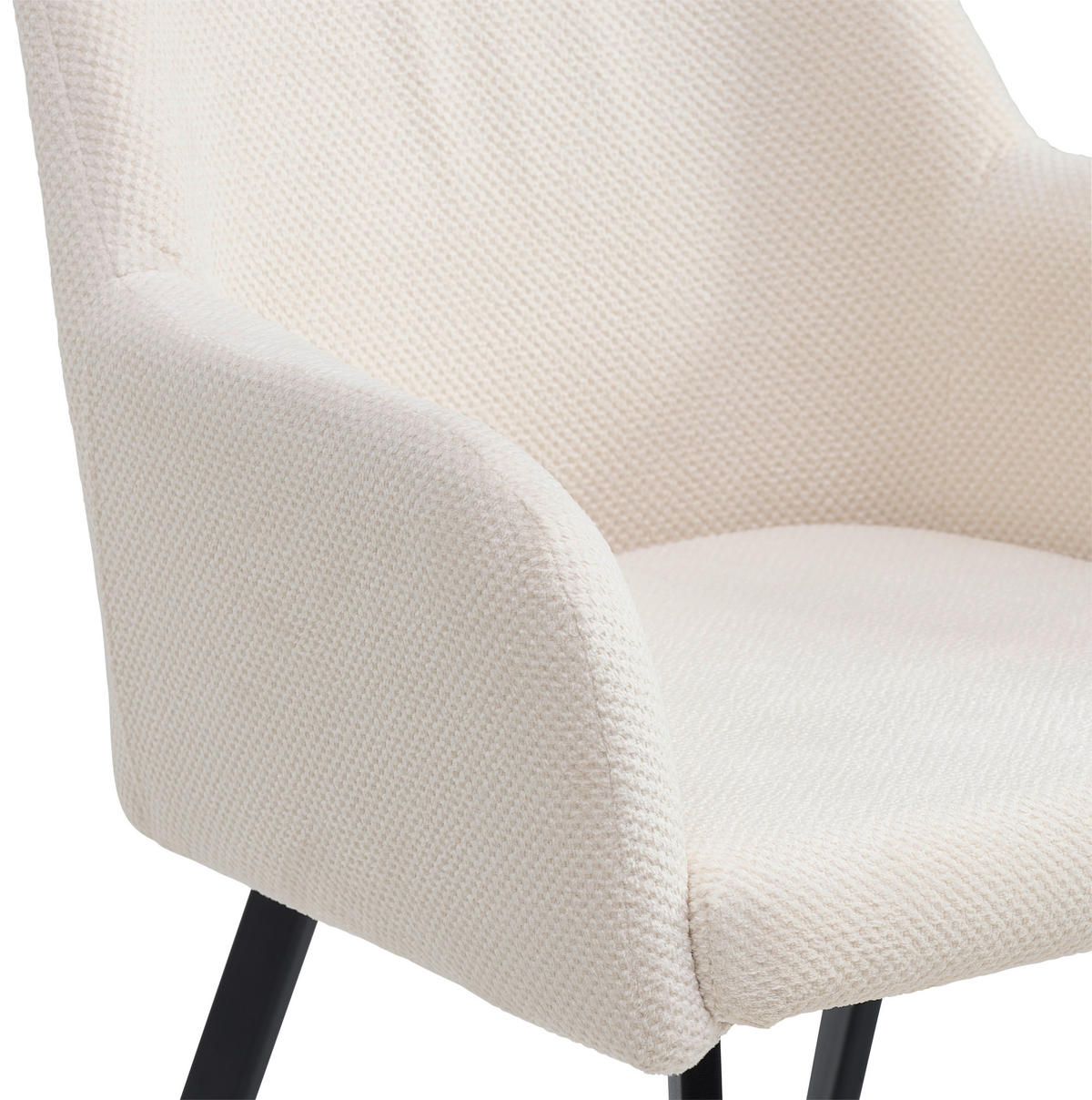 ŽIDLE S PODRUČKAMI, železo, tkaná látka, béžová, černá - černá/béžová, Lifestyle, kov/textil (56/87/60cm) - MID.YOU