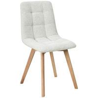 STUHL  Stoffauswahl Leinenoptik  - Beige/Naturfarben, Design, Holz/Textil (45/89/53cm) - Carryhome