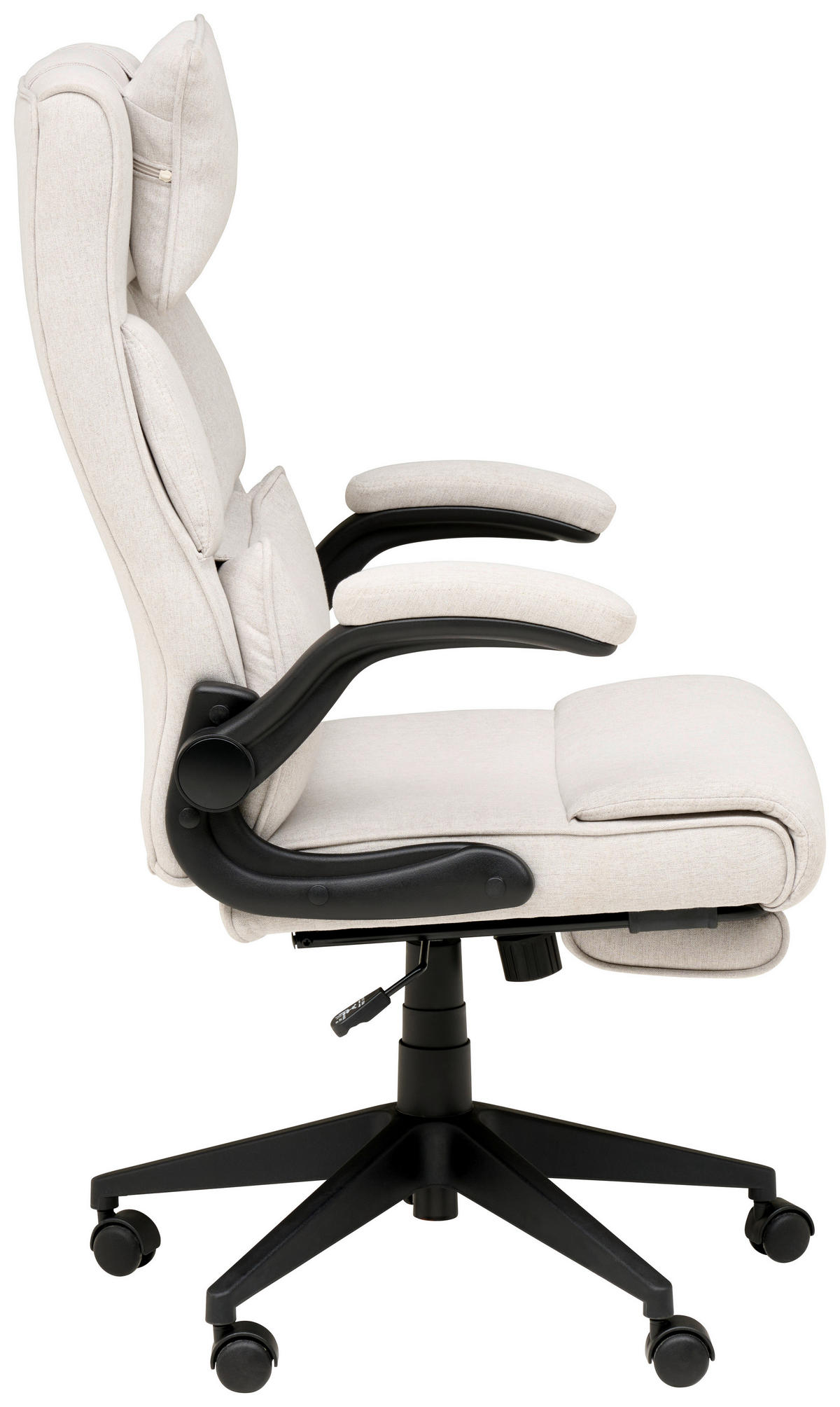 CHEFSESSEL  in Webstoff Creme  - Creme/Schwarz, MODERN, Kunststoff/Textil (62/112-122/65cm) - MID.YOU