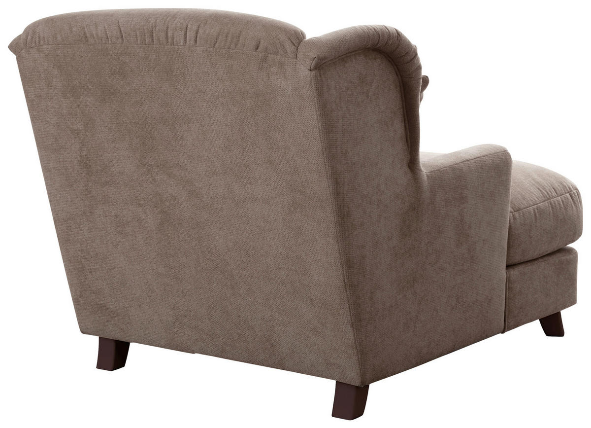 XXL-SESSEL in Taupe  - Taupe/Dunkelbraun, Modern, Holzwerkstoff/Textil (109/104/145cm) - Sit & More