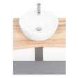 WASCHTISCHKOMBI 61 cm  - Eiche Wotan/Graphitfarben, Natur, Keramik/Holzwerkstoff (61cm) - Xora