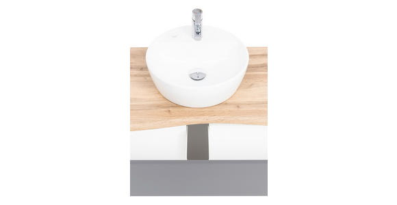 WASCHTISCHKOMBI 61 cm  - Eiche Wotan/Graphitfarben, Natur, Keramik/Holzwerkstoff (61cm) - Xora