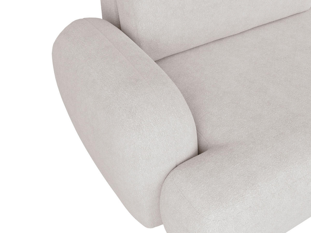 ECKSOFA Sevilla Plus in Bouclé Beige  275/175 cm  - Beige/Schwarz, Design, Kunststoff/Textil (275/175cm) - MID.YOU