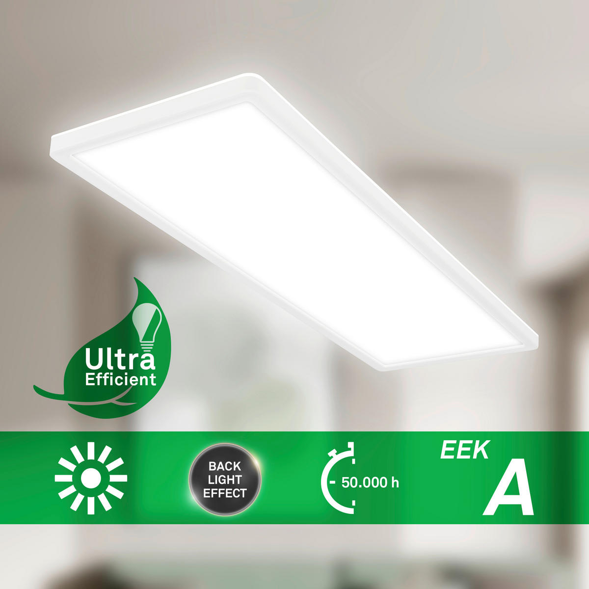 LED-PANEEL Tava A 58/20/2,9 cm   - Weiß, Basics, Kunststoff (58/20/2,9cm)