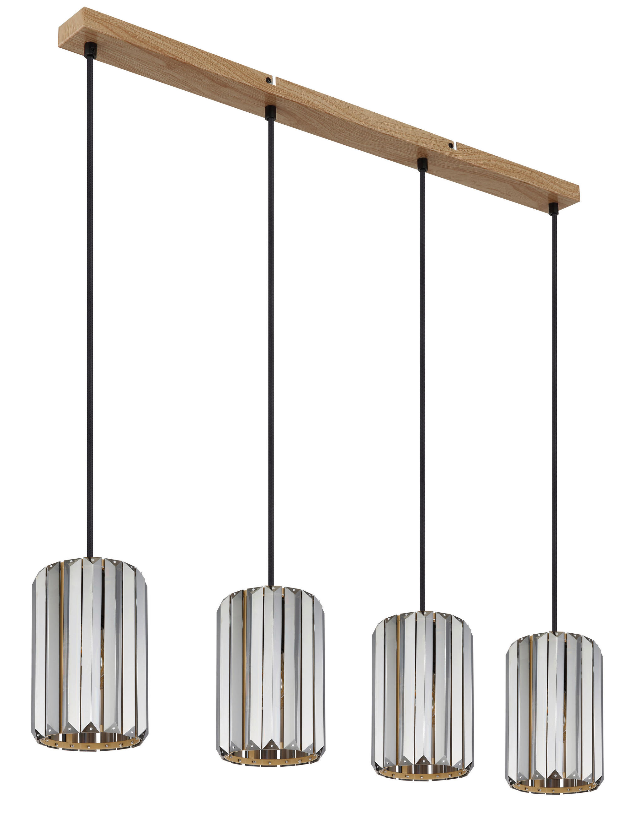 HÄNGELEUCHTE RUN 88/13,5/120 cm - Braun/Grau, Trend, Glas/Metall (88/13,5/120cm)