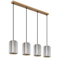 HÄNGELEUCHTE RUN 88/13,5/120 cm   - Braun/Grau, Trend, Glas/Metall (88/13,5/120cm)
