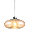 HÄNGELEUCHTE 40/150 cm    - Orange/Nickelfarben, Konventionell, Glas/Metall (40/150cm) - Globo