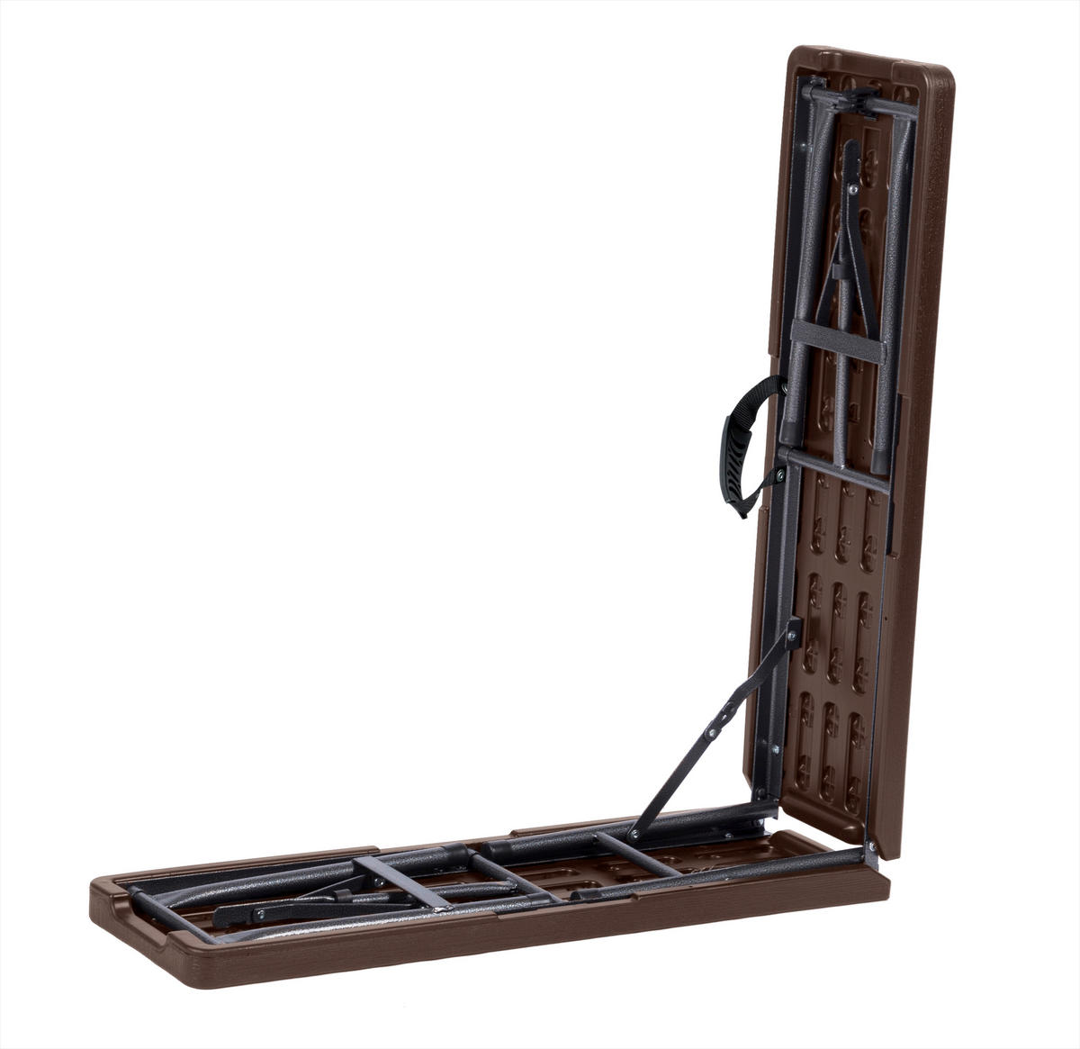 GARTENBANK 180/43/25 cm  in Anthrazit, Braun  - Anthrazit/Braun, Basics, Kunststoff/Metall (180/43/25cm) - Gardenson