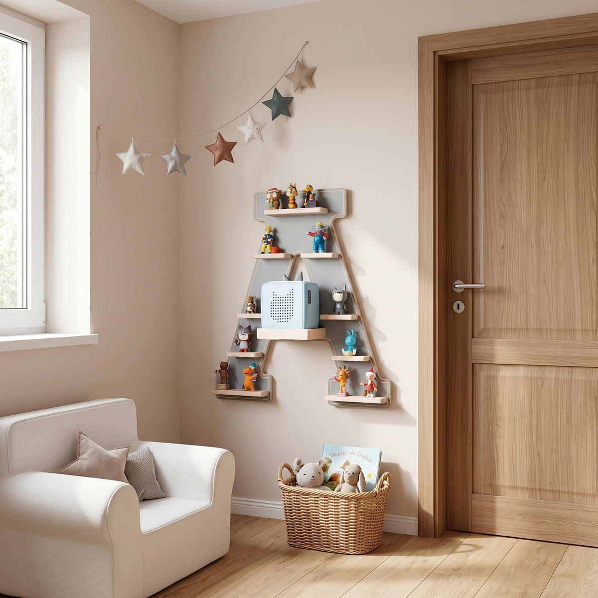 KINDERREGAL  - Grau, Modern, Holzwerkstoff (49/54/19cm) - Livetastic