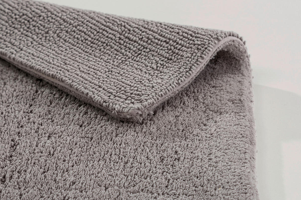 BADTEPPICH Bahamas Hellgrau 67/110 cm  - Hellgrau, Basics, Textil (67/110cm) - Schöner Wohnen