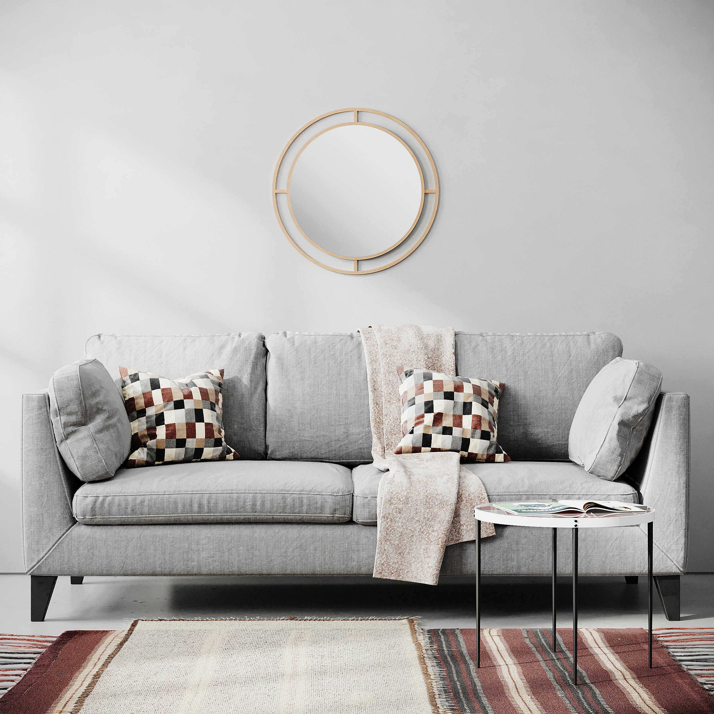 SPIEGEL 57/57/2 cm  - Goldfarben, Design, Metall (57/57/2cm) - Livetastic
