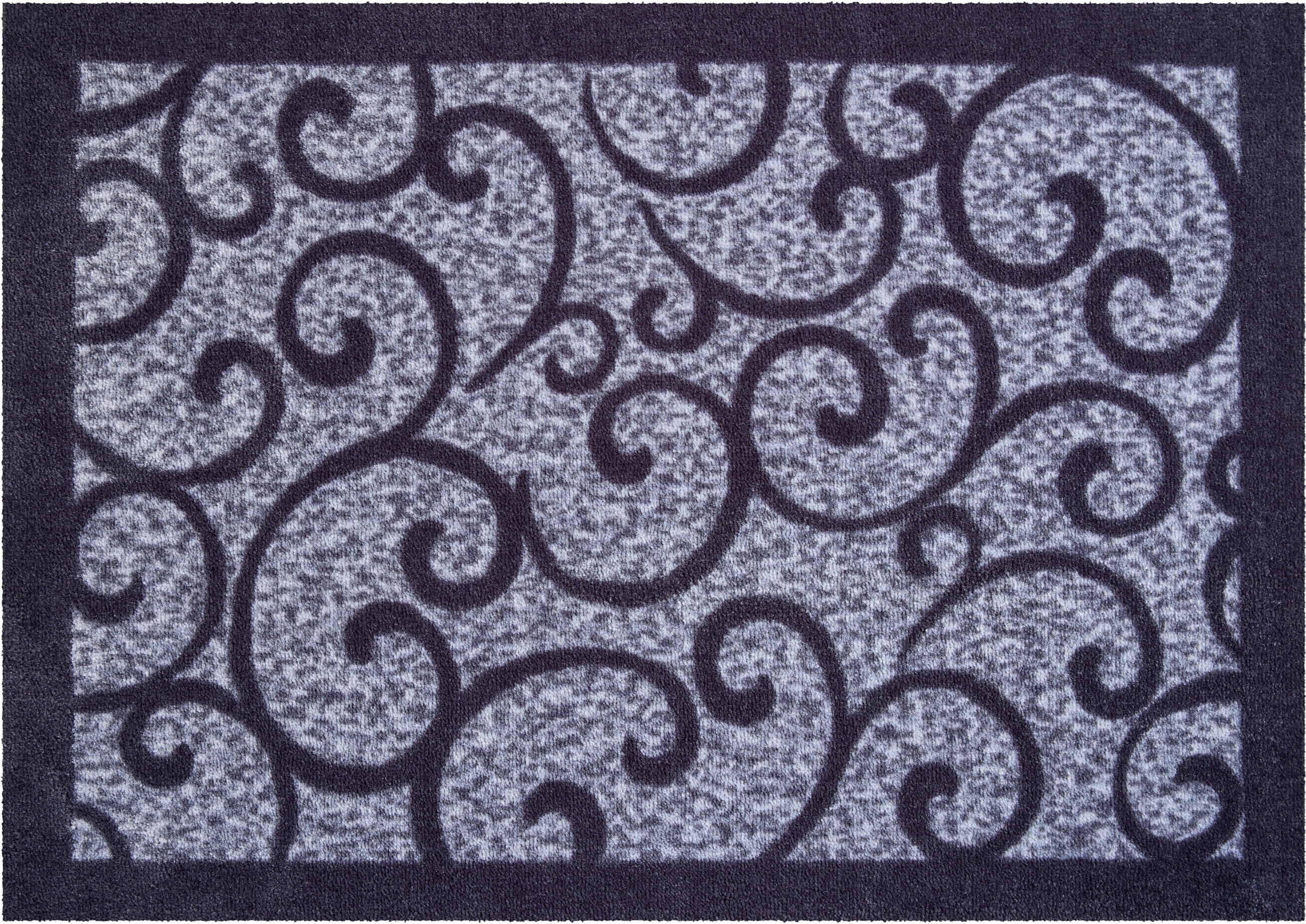 FUßMATTE 60/85 cm Grillo  - Blaugrau/Schwarz, LIFESTYLE, Kunststoff/Textil (60/85cm) - Grund