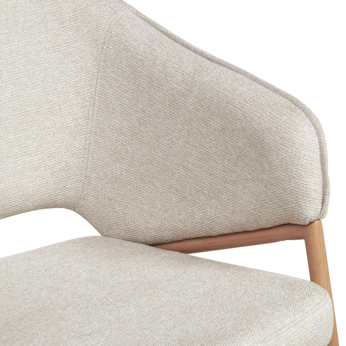 ARMLEHNSTUHL  in Eisen Webstoff  - Eichefarben/Beige, MODERN, Textil/Metall (64/85/57cm) - MID.YOU