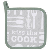 PODMETAČ ZA ŠERPE višebojna , tekstil  KISS THE COOK  - višebojna, Konvencionalno, tekstil (20/20cm) - Esposa