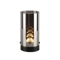LED-TISCHLEUCHTE 10/20 cm   - Chromfarben/Schwarz, Basics, Glas/Metall (10/20cm) - Novel