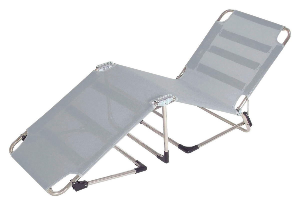 DREIBEINLIEGE 58/42/190 cm  - Alufarben/Grau, Design, Textil/Metall (58/42/190cm) - FIAM