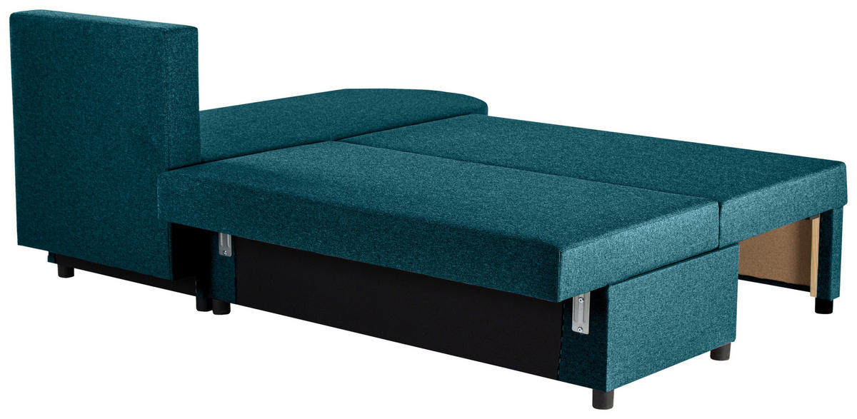 ECKSOFA in Webstoff Türkis  - Türkis/Anthrazit, Konventionell, Kunststoff/Textil (159/196cm) - Ti'me
