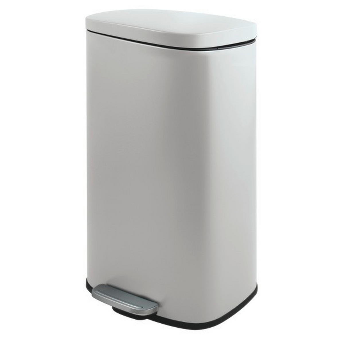 TRETEIMER 50 l  Metall  - Schwarz/Weiß, Basics, Kunststoff/Metall (42,7/29,7/64,3cm) - Spirella